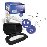 IEA Medical Insektenstichheiler Outdoor Bundle: Stichheiler Batterie, Mückenpflaster, Tasche, Bundle, 3-tlg., 3-in-1 Set: Batterie-Stichheiler, 60 Citronella Sticker, Schutztasche, Mückenschutz & Anwendung nach dem Stich, ohne Spray, für unterwegs weiß