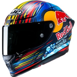 HJC RPHA 1 Red Bull Jerez GP Helm, rot-blau-gelb, Größe XL für Männer