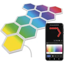EMOS Smart Hexagon Wandleuchte (10 Stk) 1,5m Kabel Weiß