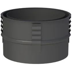 Jeremias Wandfutter mit Zentrierfeder | schwarz | Ø150mm