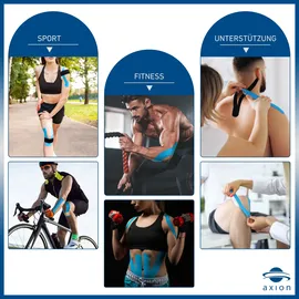 Axion axion® Kinesio Tape Rolle Schwarz – 500 x 5 cm 1 St Bandage(s)