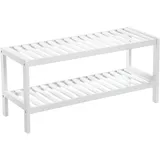 Songmics Schuhregal 70 x 33 x 26 cm weiß / weiß