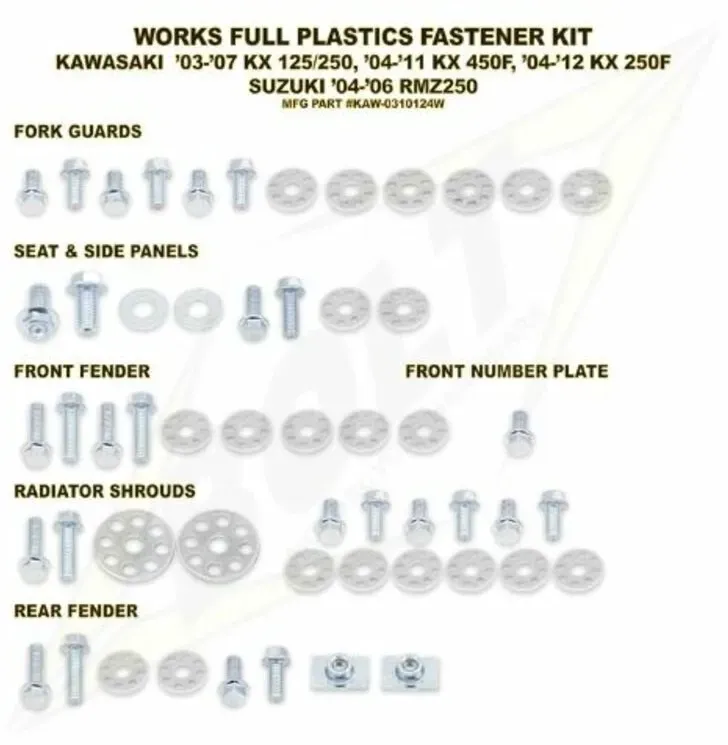Bolt KTM Complete Plastic Schroef Kit