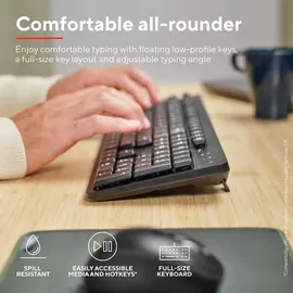 Trust ODY II Leise Tastatur DE