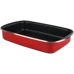Magefesa - Praga Lasagnera 30cm Emaille, Granatrot, Induktion Spülmaschinengeeignet