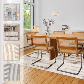 Astra Teppich Jules D.252 C.043 Striche grau-beige, 160x230 cm