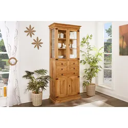 Vitrine MEXICO, Landhausstil mexikanisch, Pinie Massivholz