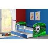 luxusbetten24 Kinderbett Dream, mit verschiedenen Motiven blau 80 cm x 160 cm