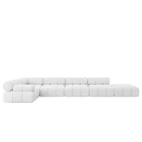 altdecor Ecksofa modulares Sofa Felto-L3 - 475x190x70 cm Weiß Bouclé