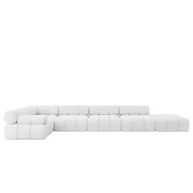 altdecor Ecksofa modulares Sofa Felto-L3 - 475x190x70 cm Weiß Bouclé