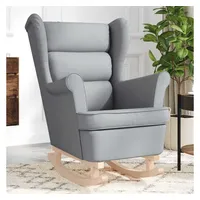 vidaXL Schaukelsessel Hellgrau 74 x 90 x 102 cm Stoff