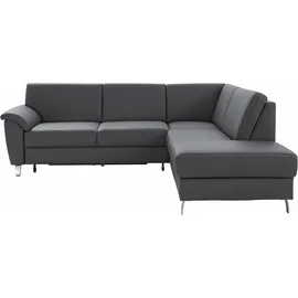 sit&more Ecksofa Texel L-Form Kunstleder 3-Sitzer Braun