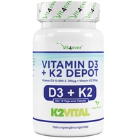 Vit4ever Vitamin D3 10.000 I.e. + K2 200 mcg 1 St