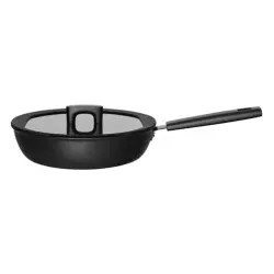 Fiskars Hard Face Schmorpfanne mit Deckel, kratzfest 1052231 , 1 Pfanne, Volumen: 2,8 Liter