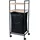 Bathroom Solutions - Wäschekorb Mobiler Badwagen mit 2 Ablagen Badregal 2-in-1