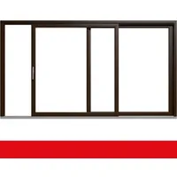 Hebe- Schiebetür Kunststoff Eiche Dunkel beidseitig