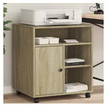 vidaXL Druckerständer mit Rollen Sonoma-Eiche 60x50x67 Cm