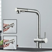 Küchenarmatur Ausziehbar Edelstahl Brause Wasserhahn Küche Einhand Mischbatterie
