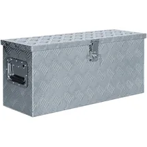 deluke Aluminiumbox mit Deckel 76,5x26,5x33cm Silber