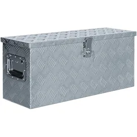deluke Aluminiumbox mit Deckel 76,5x26,5x33cm Silber