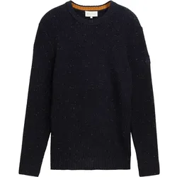 TOM TAILOR Herren Strickpullover mit Strukturmix, blau, Meliert, Gr. M