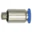 Riegler Gerade Steckverschraubung »Blaue Serie« mini, rund, M6, 207.006-6M