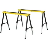 2er-set Sägepferd Arbeitsbock Unterstellbock Klappbar Rutschfest Stahl Gelb Schwarz 100 X 49 X 62-90 Cm Belastbarkeit 100 Kg