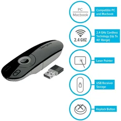 Targus Laptop Laser Presentation Remote Black