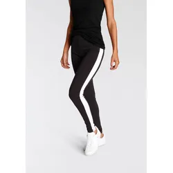 Leggings, Mit Seitenstreifen, Gr. 46 - N-Gr, schwarz, , 35966904-46 N-Gr