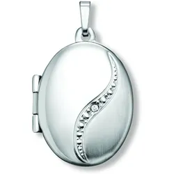 Medallion-Anhänger ONE ELEMENT "Zirkonia Medaillon Medaillon aus 925 Silber", silber, Schmuckanhänger, Damen, Silber 925 (Sterlingsilber), Damen Silber Schmuck Medaillon