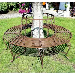 DanDiBo Rundbank aus Metall Bank 120749 Baumbank Sitzbank Gartenbank D-160 cm H-84 cm