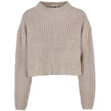 URBAN CLASSICS Gestrickter Rundhalsausschnitt in warmgrey - Grau - S