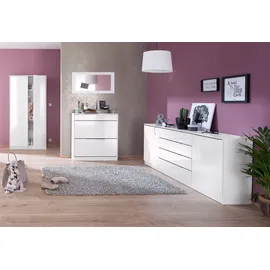 borchardt Möbel Oliva 89 x 0 x 0 cm 2 Doppeltrommeln, 1 Schubkasten weiß