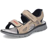 Rieker Freizeitsandalen Herren Beige/Schwarz 40