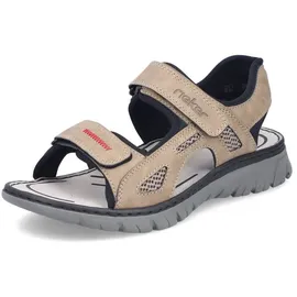 Rieker Freizeitsandalen Herren Beige/Schwarz 40