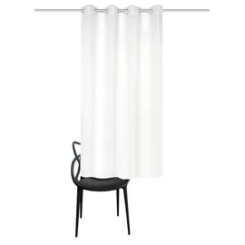 HOMEbasics Vorhang HOME BASICS "BENOGA", wollweiß, B:135cm H:175cm, Polyester, Gardinen, Ösenschal, Uni, Dekostruktur