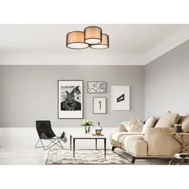 meine wunschleuchte LED Deckenleuchte 3 rund schwarz/weiß