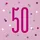 Unique 16 Servietten rosa - Zahl 50