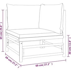 vidaXL Garten-Lounge-Set 5-tlg. braun
