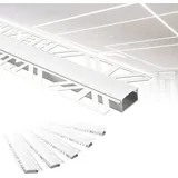 HEXIM LED Trockenbauprofil Alu Unterputzprofil LED Profil (2 Meter / 1 Profil) inkl. Abdeckung opal Trockenbauleiste Einbauprofil Schiene Decke Wan... / Blau