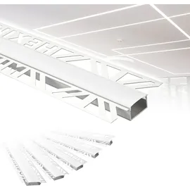 HEXIM LED Trockenbauprofil Alu Unterputzprofil LED Profil (2 Meter / 1 Profil) inkl. Abdeckung opal Trockenbauleiste Einbauprofil Schiene Decke Wan... / Blau