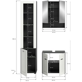 xonox.home Badezimmer-Set LAGO B/H/T: ca. 115x188x34 cm