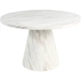 Beliani Esstisch Mere Weißer Marmor 120 cm 120 cm