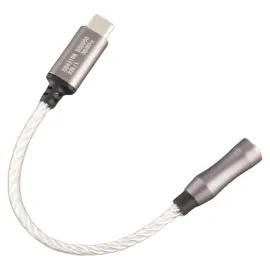 gistuch Typ C auf 3,5 mm Kopfhörerverstärker 15 cm/5,9 Zoll 120 dB für Android PCSilber