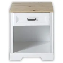 Innostyle Stella Trading JASMIN Rollcontainer Schreibtisch in Pinie hell, Artisan Eiche Optik - Mobiler Büroschrank mit Fach und Schublade - Landhausstil Büromöbel Komplettset - 54 x 62 x 39 cm (B/H/T)