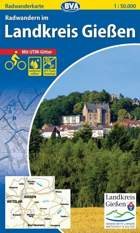 Bva Radwanderkarte Radwandern Im Landkreis Gießen  Karte (im Sinne von Landkarte)