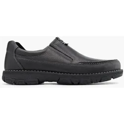 Leder Komfort Slipper - Herren - schwarz