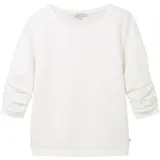 Tom Tailor 1039979 Structured Sweatshirt Off White L