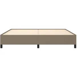 vidaXL Bettgestell 200 x 200 cm Taupe