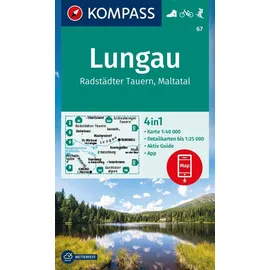 Kompass-Karten KOMPASS Wanderkarte 67 Lungau, Radstädter Tauern, Maltatal 1:40.000